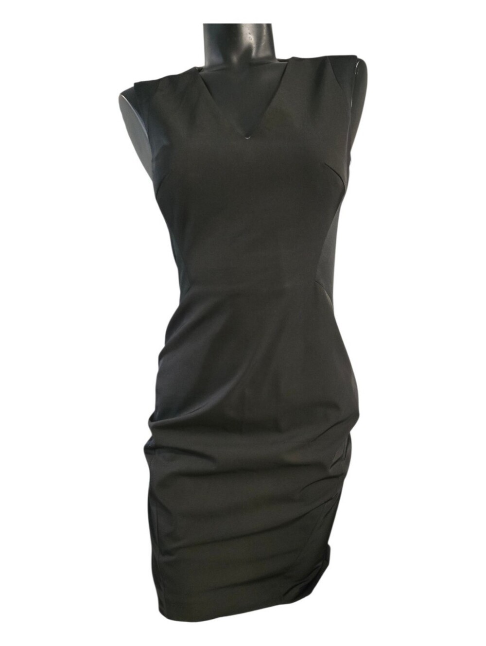 Ted Baker London Black Sleeveless V-Neck Midi Dress